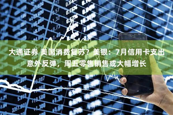 大通证券 美国消费复苏？美银：7月信用卡支出意外反弹，周五零售销售或大幅增长