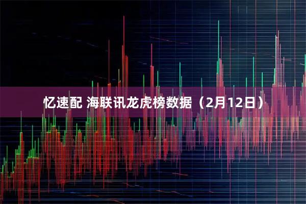 忆速配 海联讯龙虎榜数据（2月12日）